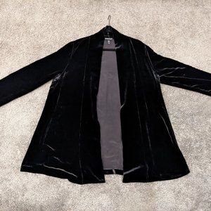 Eileen Fisher Black Velvet Cardigan L/G